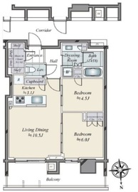 HARUMI FLAG SKYDUO PARK VILLAGE (晴海フラッグ スカイデュオ パークヴィレッジ) 21階 間取り図