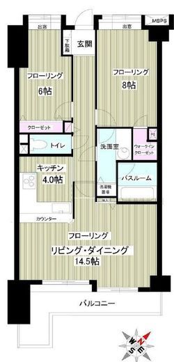 ライオンズマンション乃木坂 2階 間取り図