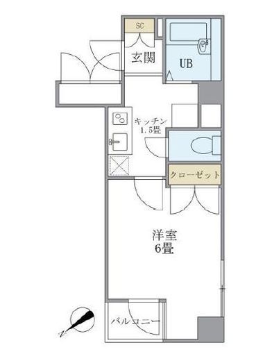 KDXレジデンス横浜関内 201 間取り図