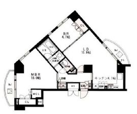 プライムアーバン千住 806 間取り図