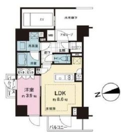 ピアース浅草 10階 間取り図