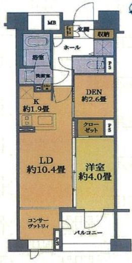 デュフレ横浜石川町 11階 間取り図