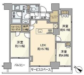 プラウド横浜桜木町 2階 間取り図