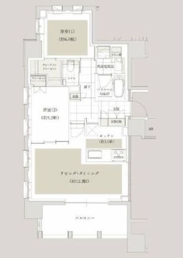 アトラス麻布十番 6階 間取り図