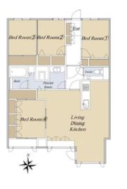 新宿アイランドレジデンス 8階 間取り図