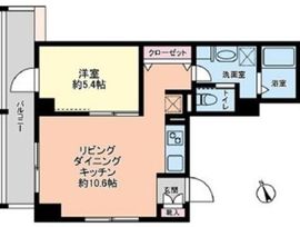 グローリオシェルト新宿山吹町 601 間取り図