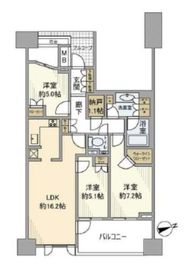 The目黒桜レジデンス 5階 間取り図