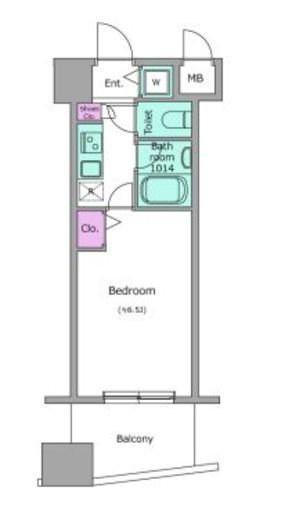 アーバネックス戸越銀座 507 間取り図