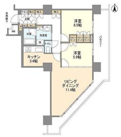 豊洲シエルタワー 20階 間取り図