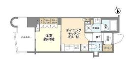 パークタワー勝どきミッド/サウス 9階 間取り図