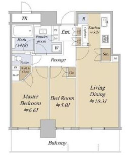パークタワー西新宿 21F1 間取り図