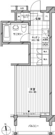 カスタリア麻布十番七面坂 409 間取り図