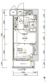 ガリシア亀戸 2階 間取り図