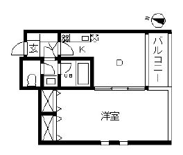 カッシア目黒 701 間取り図