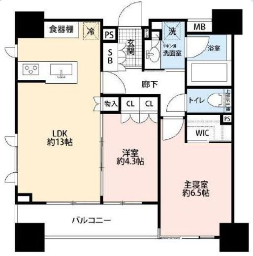ルフォン築地ザ・レジデンス 5階 間取り図