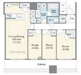 パークタワー晴海 21階 間取り図