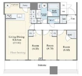 パークタワー晴海 21階 間取り図