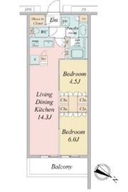 ブランシエスタ目黒中央町 417 間取り図