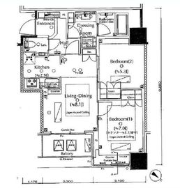ザ・ヒルトップタワー高輪台 10階 間取り図