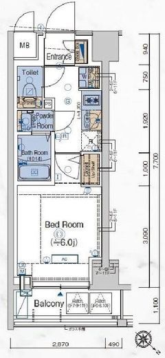 エステムプラザ横濱関内 10階 間取り図