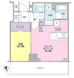 クラッシィタワー東中野 5階 間取り図