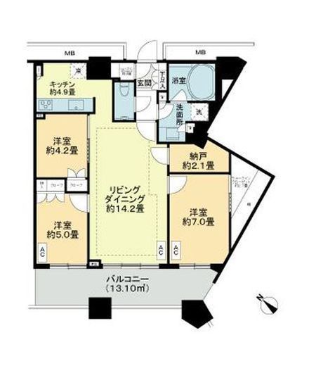 芝浦アイランド ケープタワー 29階 間取り図