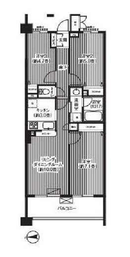ピエス綱島 501 間取り図