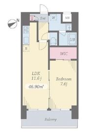プライムコート立川 1309 間取り図