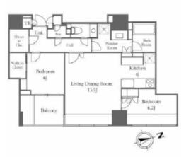 ザ・パークハウスグラン三番町26 5階 間取り図