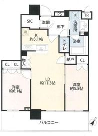 ブリリア有明シティタワー 29階 間取り図