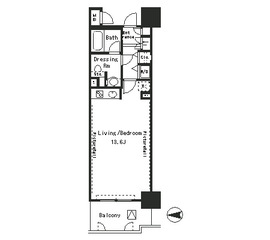 ヴィア・シテラ新宿 408 間取り図