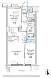 スカイグランデ津田沼 523 間取り図