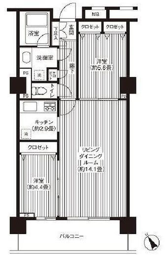 グランピラー高井戸 1003 間取り図