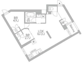 GranDuo梅ヶ丘 202 間取り図