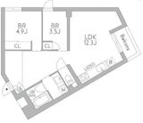 GranDuo梅ヶ丘 301 間取り図