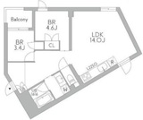 GranDuo梅ヶ丘 201 間取り図