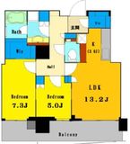 HARUMI FLAG SKYDUO SUN VILLAGE (晴海フラッグ スカイデュオ サンヴィレッジ) 42階 間取り図