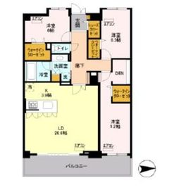 ロイヤルパークスシーサー 1405 間取り図