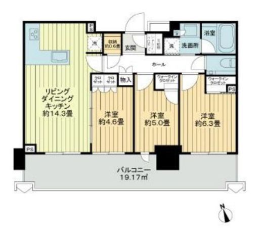 アトラス北千住 2階 間取り図