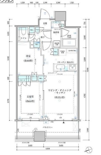 パークタワー勝どきミッド/サウス 49階 間取り図