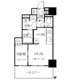 品川タワーレジデンス 4階 間取り図