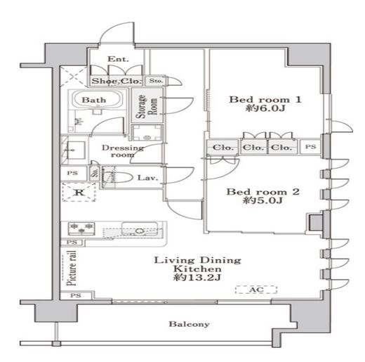 ブランシア梶ヶ谷 701 間取り図