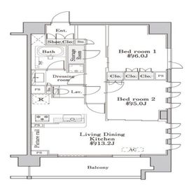 ブランシア梶ヶ谷 701 間取り図