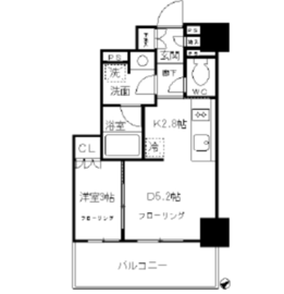 品川タワーレジデンス 7階 間取り図