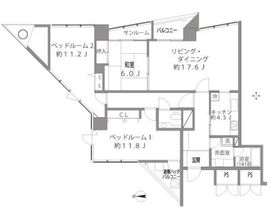 Shibaura Crystal 品川レジデンス 18階 間取り図