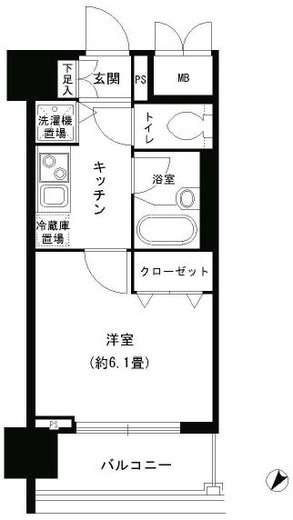 アストリア鶴見 503 間取り図