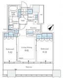 キャピタルゲートプレイス ザ・タワー 12階 間取り図