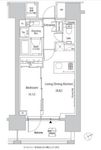 ザ・パークハビオ目白タワー 1606 間取り図