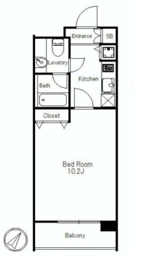 ヴィエント中目黒 702 間取り図