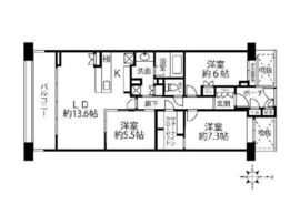 アルス武蔵小杉 5階 間取り図